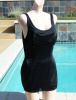 Vintage 60s Dolfin Black Swimsuit Bathing Suit sz 40