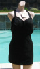 NWT Vintage 40s Jantzen "Turnabout" Black Swimsuit Bathing Suit sz 44