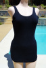 Vintage late 20s Early 30s Deep Navy Zephyr Yarn Wool Swimsuit Bathing Suit M