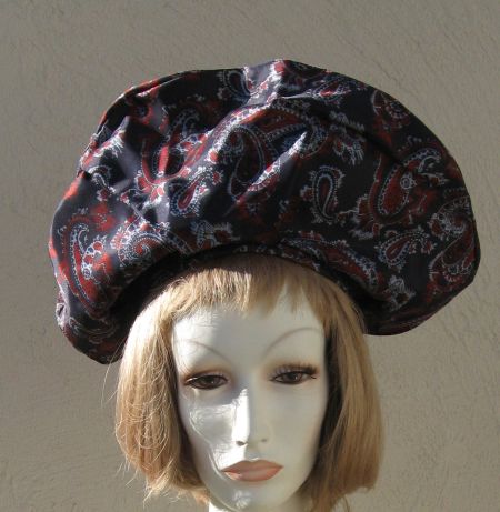 Vintage Large Paisley Turban Style Hat Cap