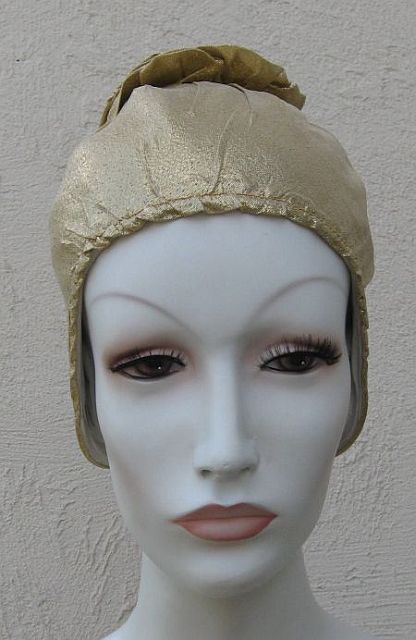 SOLD - Fabulous Vintage 50s Gold Lame Aqua Modes Swim Cap