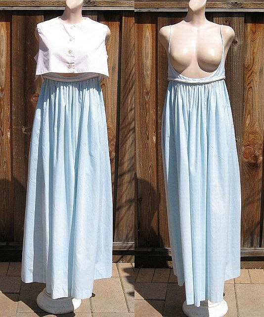 Vintage 60s Rudi Gernreich for L'intrigue Two Piece Nightgown & Top Loungewear Set