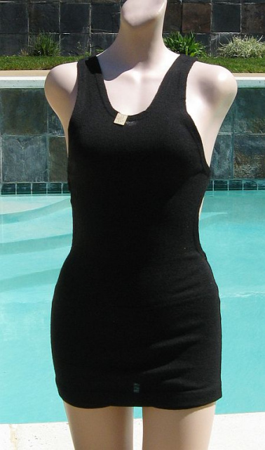 NEW Vintage 1930s Black Wool Shorline Fashions Swimsuit Bathing Suit sz 36