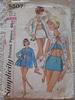 Vintage 60s Simplicity 5507 Junior and Misses Bathing Suit and Beach Jacket Pattern sz 14 B34