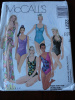 Vintage 90s Misses One Piece Bathing Suits and Pareo Pattern size 16 B38 Uncut