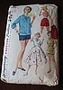 Vintage 50s Misses pullover Shirt, Top, Skirt and shorts, Weekend Wardrobe Pattern sz 16 B 34