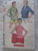 Vintage 50s Simplicity 1172 Misses Blouse and Pullover Shirt Pattern size 14 B 32