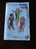 Vintage 90s Misses One Piece Swimsuits Pattern Kwik Sew 2139 size XS-XL UNCUT