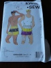 SOLD - Vintage 80s Kwik Sew 1872 Mens Swim Trunks & Shorts Pattern sz S-XL UNCUT 