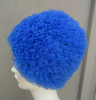 Vintage 60s Blue Ruffled Nylon and Rubber Swim Cap