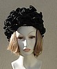 SOLD - Vintage 50's 60's Filenes Woven Black Silk & Raffia Hat