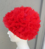 Vintage Red Nylon Petal Cap