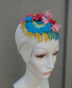 SOLD - Vintage 50s Kleinerts Sava Wave 3D Floral Rubber SwimCap size Large