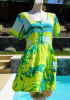 Jams World Plaid Pond Rayon Summer Sun Dress sz Small
