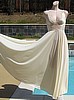 Vintage 70's Olga Bodysilk Full 216" Sweep Ivory Nightgown S