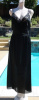 Vintage 70s Black Surplice Bust Nightgown size Large
