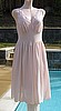 Vintage 50s Dusty Rose Pink floral Embroidered Chiffon Nightgown 32