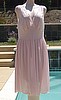 SOLD - Vintage 50s Vanity Fair Petal Pink Embroidered bodice Chiffon Nightgown 38