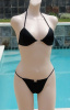 NWT Sole Ole Super Skimpy Black Infinity Bikini Swimsuit Bathing Suit XS S