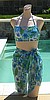SOLD - NWT DiaDora Floral Bikini Swimsuit with Sarong Cover Up sz S-M