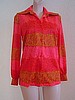 Vintage 70's Bright DeWeese Design Blouse Cover-up S
