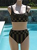 SOLD - Vintage 90's Fendi Two Piece Bikini Swimsuit 44 US 10